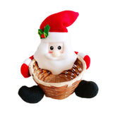 Maxbell Christmas Storage Basket Cute Xmas Fruit Basket for Living Room Xmas Wedding C