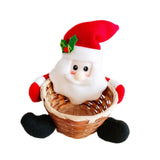Maxbell Christmas Storage Basket Cute Xmas Fruit Basket for Living Room Xmas Wedding C