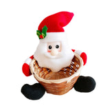 Maxbell Christmas Storage Basket Cute Xmas Fruit Basket for Living Room Xmas Wedding C