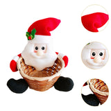 Maxbell Christmas Storage Basket Cute Xmas Fruit Basket for Living Room Xmas Wedding C