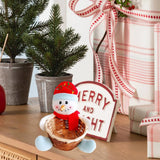 Maxbell Christmas Storage Basket Cute Xmas Fruit Basket for Living Room Xmas Wedding D
