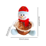 Maxbell Christmas Storage Basket Cute Xmas Fruit Basket for Living Room Xmas Wedding D