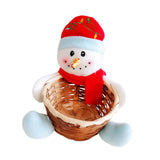 Maxbell Christmas Storage Basket Cute Xmas Fruit Basket for Living Room Xmas Wedding D