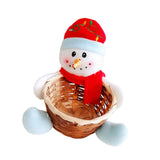 Maxbell Christmas Storage Basket Cute Xmas Fruit Basket for Living Room Xmas Wedding D