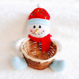 Maxbell Christmas Storage Basket Cute Xmas Fruit Basket for Living Room Xmas Wedding D