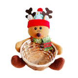 Maxbell Christmas Storage Basket Cute Xmas Fruit Basket for Living Room Xmas Wedding E