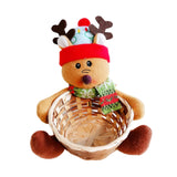 Maxbell Christmas Storage Basket Cute Xmas Fruit Basket for Living Room Xmas Wedding E