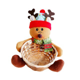Maxbell Christmas Storage Basket Cute Xmas Fruit Basket for Living Room Xmas Wedding E
