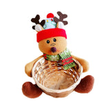 Maxbell Christmas Storage Basket Cute Xmas Fruit Basket for Living Room Xmas Wedding E