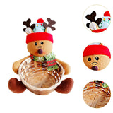 Maxbell Christmas Storage Basket Cute Xmas Fruit Basket for Living Room Xmas Wedding E