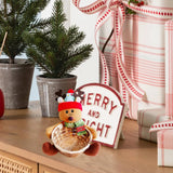 Maxbell Christmas Storage Basket Cute Xmas Fruit Basket for Living Room Xmas Wedding E