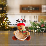 Maxbell Christmas Storage Basket Cute Xmas Fruit Basket for Living Room Xmas Wedding E