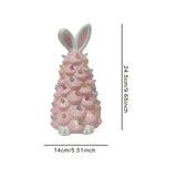 Lighted Bunny Easter Decoration for Shelves NightStand Easter Gifts Bedroom pink