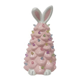 Lighted Bunny Easter Decoration for Shelves NightStand Easter Gifts Bedroom pink