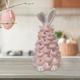 Lighted Bunny Easter Decoration for Shelves NightStand Easter Gifts Bedroom pink