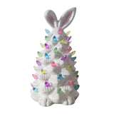 Lighted Bunny Easter Decoration for Shelves NightStand Easter Gifts Bedroom white