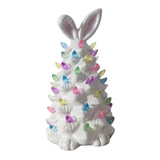 Lighted Bunny Easter Decoration for Shelves NightStand Easter Gifts Bedroom white