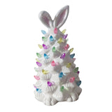 Lighted Bunny Easter Decoration for Shelves NightStand Easter Gifts Bedroom white