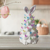 Lighted Bunny Easter Decoration for Shelves NightStand Easter Gifts Bedroom white