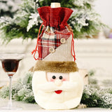 Maxbell Christmas Wine Bottle Cover Cute Handmade Table Decoration Wine Bottle Dress