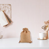 Maxbell 50 Pieces Gift Bags with Drawstring Drawstring Bag for Grocery Party Wedding Brown