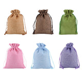 Maxbell 50 Pieces Gift Bags with Drawstring Drawstring Bag for Grocery Party Wedding Brown