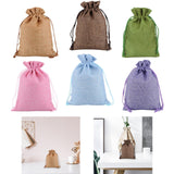 Maxbell 50 Pieces Gift Bags with Drawstring Drawstring Bag for Grocery Party Wedding Brown