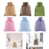 Maxbell 50 Pieces Gift Bags with Drawstring Drawstring Bag for Grocery Party Wedding Brown