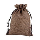 Maxbell 50 Pieces Gift Bags with Drawstring Drawstring Bag for Grocery Party Wedding Dark Brown