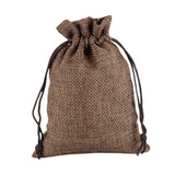 Maxbell 50 Pieces Gift Bags with Drawstring Drawstring Bag for Grocery Party Wedding Dark Brown