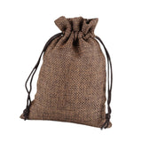 Maxbell 50 Pieces Gift Bags with Drawstring Drawstring Bag for Grocery Party Wedding Dark Brown