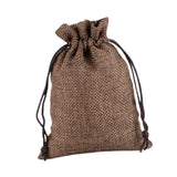 Maxbell 50 Pieces Gift Bags with Drawstring Drawstring Bag for Grocery Party Wedding Dark Brown