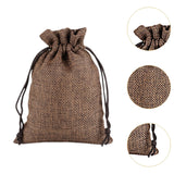 Maxbell 50 Pieces Gift Bags with Drawstring Drawstring Bag for Grocery Party Wedding Dark Brown