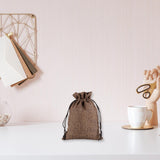 Maxbell 50 Pieces Gift Bags with Drawstring Drawstring Bag for Grocery Party Wedding Dark Brown