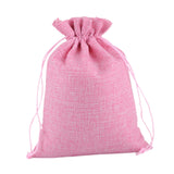 Maxbell 50 Pieces Gift Bags with Drawstring Drawstring Bag for Grocery Party Wedding Pink