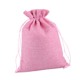 Maxbell 50 Pieces Gift Bags with Drawstring Drawstring Bag for Grocery Party Wedding Pink