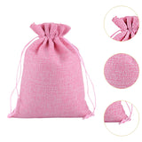 Maxbell 50 Pieces Gift Bags with Drawstring Drawstring Bag for Grocery Party Wedding Pink