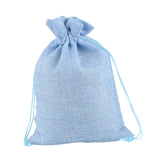Maxbell 50 Pieces Gift Bags with Drawstring Drawstring Bag for Grocery Party Wedding Blue
