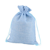 Maxbell 50 Pieces Gift Bags with Drawstring Drawstring Bag for Grocery Party Wedding Blue