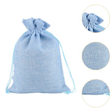 Maxbell 50 Pieces Gift Bags with Drawstring Drawstring Bag for Grocery Party Wedding Blue
