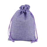 Maxbell 50 Pieces Gift Bags with Drawstring Drawstring Bag for Grocery Party Wedding Purple