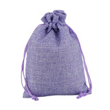 Maxbell 50 Pieces Gift Bags with Drawstring Drawstring Bag for Grocery Party Wedding Purple