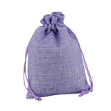 Maxbell 50 Pieces Gift Bags with Drawstring Drawstring Bag for Grocery Party Wedding Purple