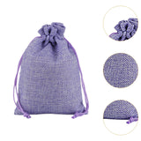 Maxbell 50 Pieces Gift Bags with Drawstring Drawstring Bag for Grocery Party Wedding Purple