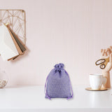 Maxbell 50 Pieces Gift Bags with Drawstring Drawstring Bag for Grocery Party Wedding Purple