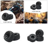Maxbell RC Car Wheels and Tires Assembly Replacement for 1:12 1:14 1:16 Car Vehicles 2pcs