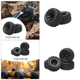 Maxbell RC Car Wheels and Tires Assembly Replacement for 1:12 1:14 1:16 Car Vehicles 2pcs