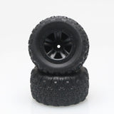 Maxbell RC Car Wheels and Tires Assembly Replacement for 1:12 1:14 1:16 Car Vehicles 2pcs