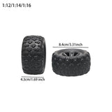 Maxbell RC Car Wheels and Tires Assembly Replacement for 1:12 1:14 1:16 Car Vehicles 2pcs