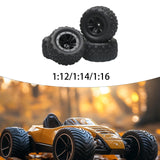 Maxbell RC Car Wheels and Tires Assembly Replacement for 1:12 1:14 1:16 Car Vehicles 4pcs